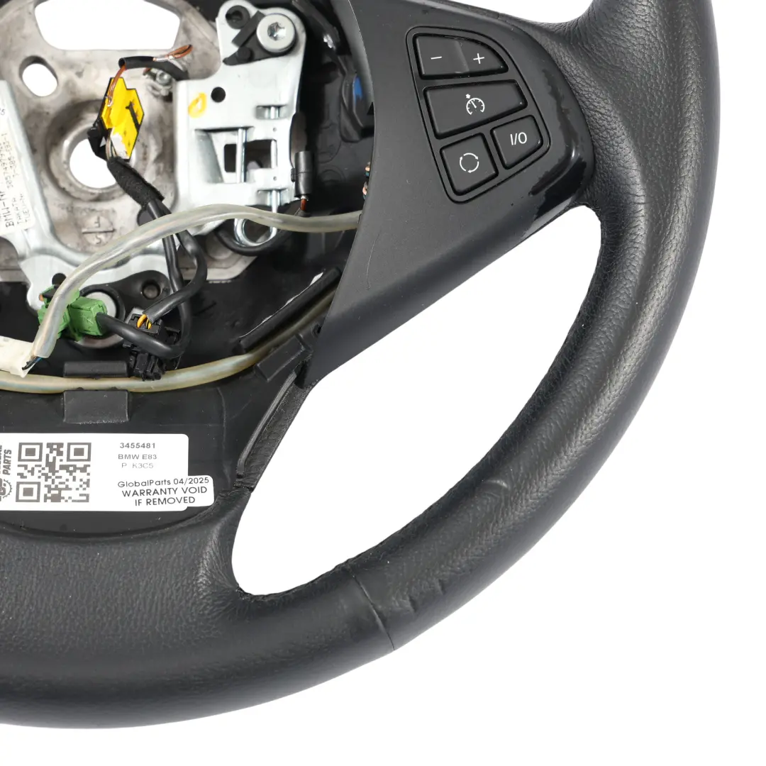 Pelle Nera Multifunzione per BMW X3 E83 LCI Volante In con numero di parte 3448455 BMW X3 E83 LCI Volante In Pelle Nera Multifunzione - SKU 3455481 - Numero di parte 3448455