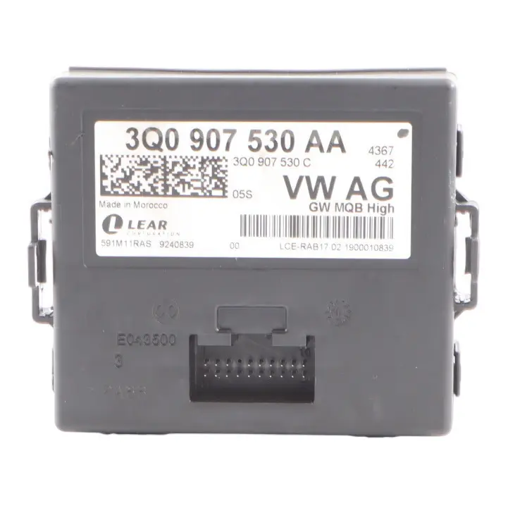 Audi Seat Skoda Volkswagen Gateway Control Unit Module ECU 3Q0907530AA