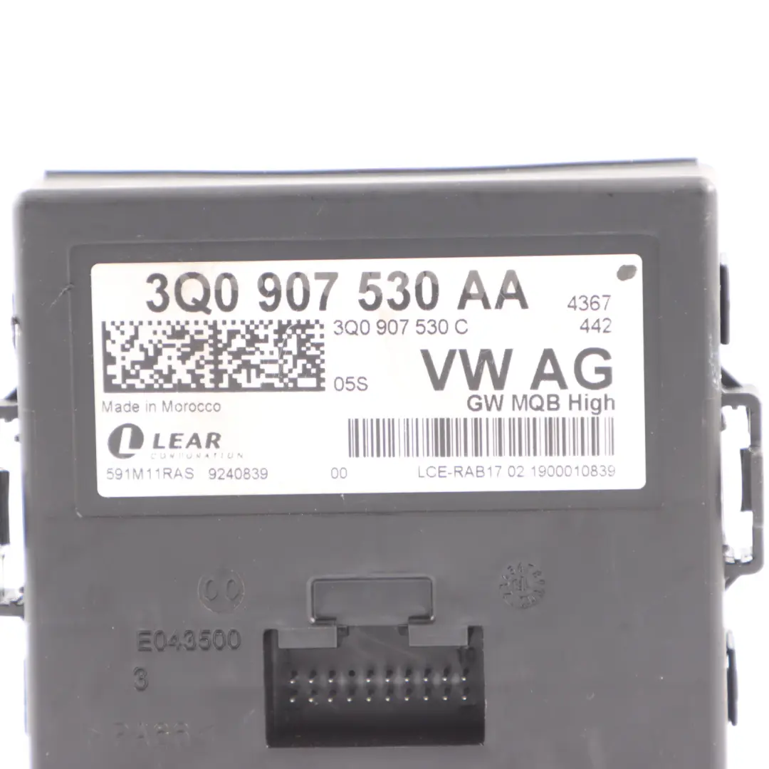 Audi Seat Skoda Volkswagen Gateway Control Unit Module ECU - SKU 3Q0907530AA - Part number 3Q0907530AA
