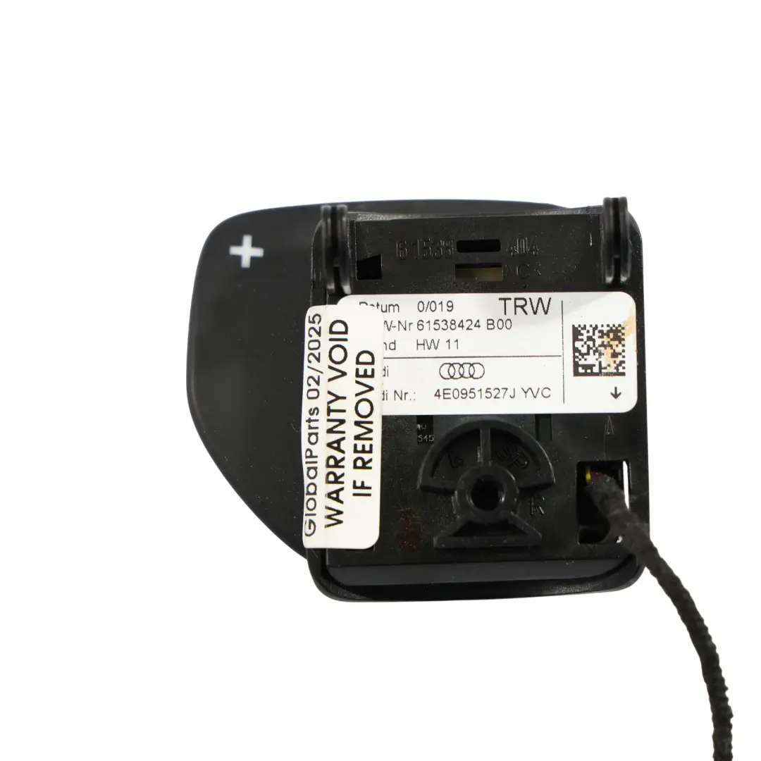 Paddle Shift Plus Derecha para Audi A8 D3 Volante con número de pieza 4E0951527J Audi A8 D3 Volante Paddle Shift Plus Derecha - SKU 4E0951527J - Número de pieza 4E0951527J