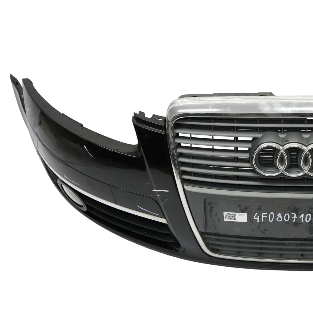 Front Bumper Trim Panel Cover Brilliant Black Metallic - Y9B to Audi A6 C6 with Part number 4F0807105 Audi A6 C6 Front Bumper Trim Panel Cover Brilliant Black Metallic - Y9B - SKU 4F0807105-BBL - Part number 4F0807105