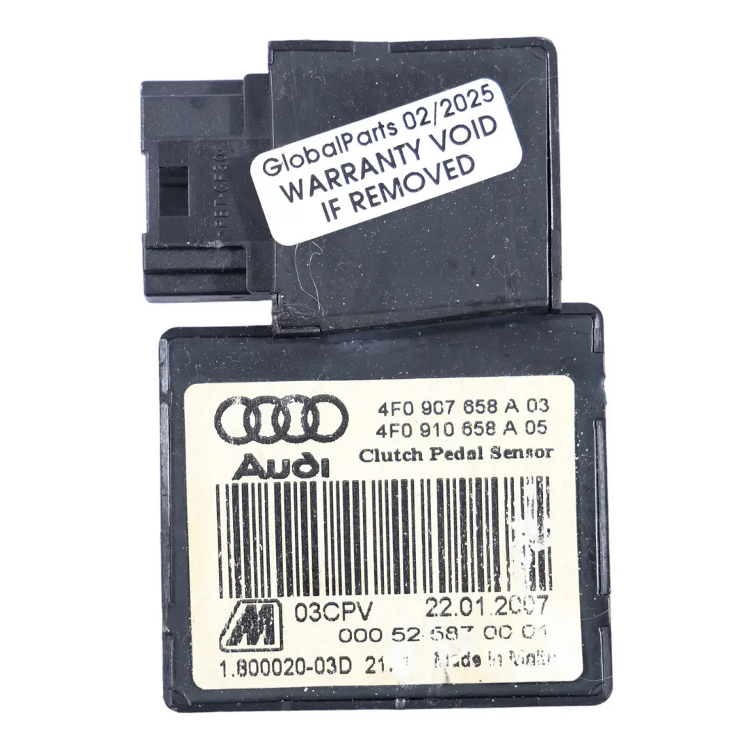 Interruptor Del Sensor De Control Del Pedal De Embrague para Audi A6 C6 con número de pieza 4F0907658A Audi A6 C6 Interruptor Del Sensor De Control Del Pedal De Embrague - SKU 4F0907658A - Número de pieza 4F0907658A