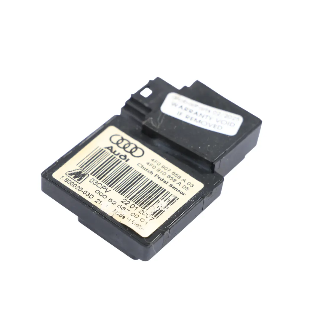 Interruttore Sensore Controllo Pedale Frizione per Audi A6 C6 con numero di parte 4F0907658A Audi A6 C6 Interruttore Sensore Controllo Pedale Frizione - SKU 4F0907658A - Numero di parte 4F0907658A