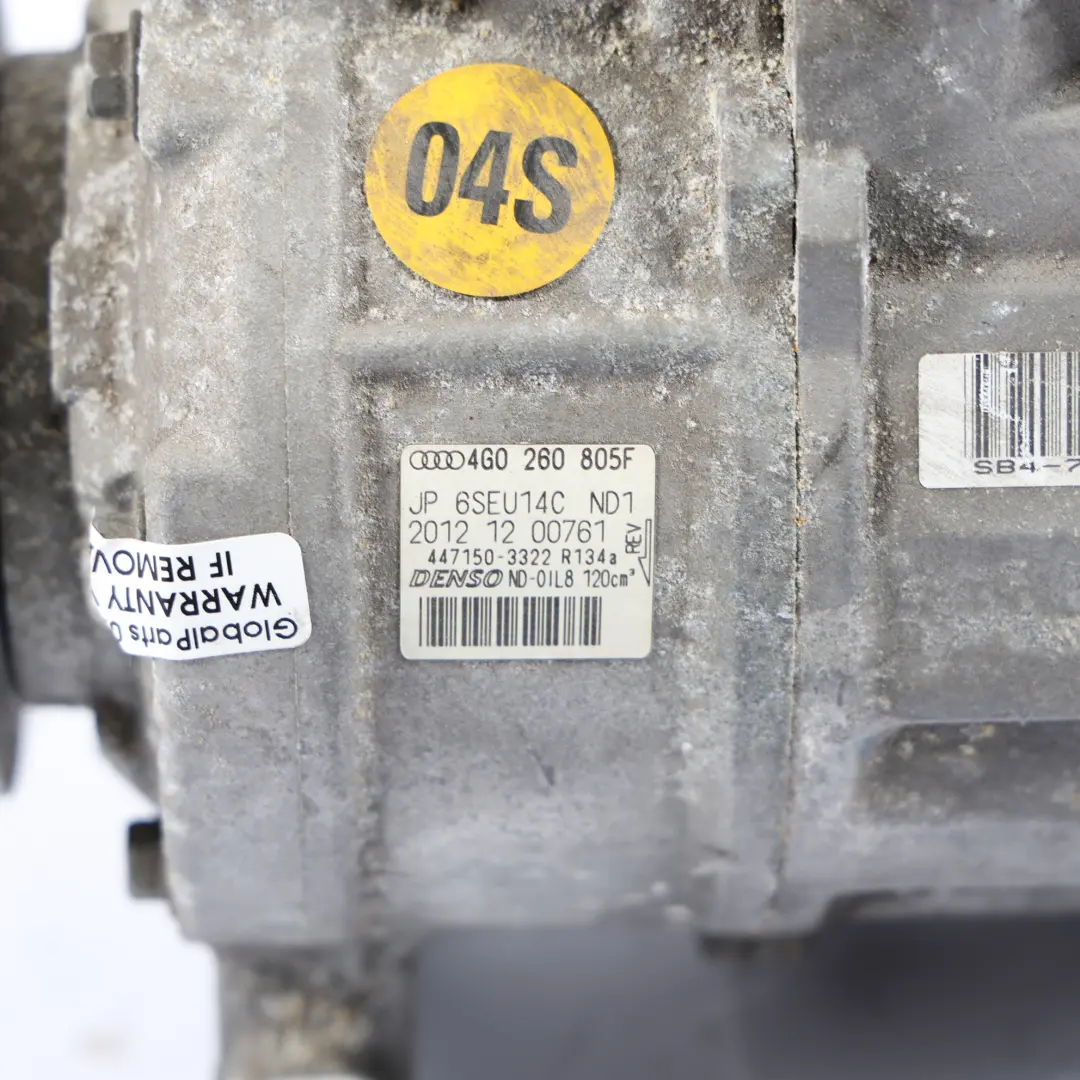 Audi A7 S7 4G 4.0 TFSI Aire Acondicionado Compresor A/C Bomba - SKU 4G0260805F - Número de pieza 4G0260805F