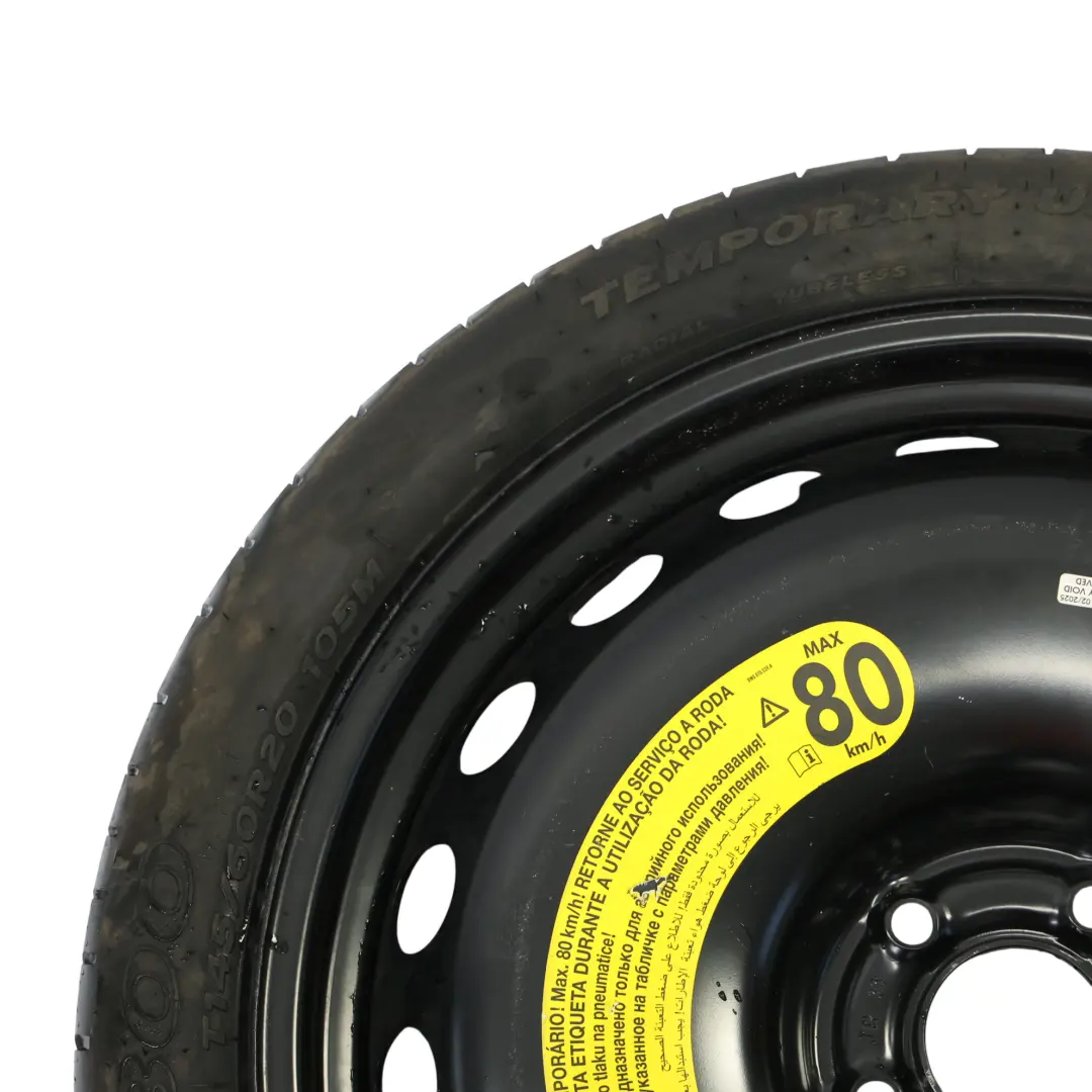  Roue De Secours Audi A7 4G Roue Acier Pneu 145/60/R20 41/2J ET22 Hankook - SKU 4G0601027E-1 - Numéro de pièce 4G0601027E