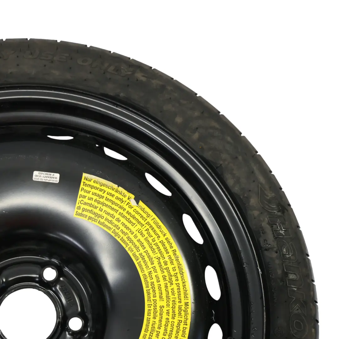  Rueda De Repuesto Audi A7 4G Rueda De Acero 145/60/R20 41/2J ET22 Hankook - SKU 4G0601027E-1 - Número de pieza 4G0601027E