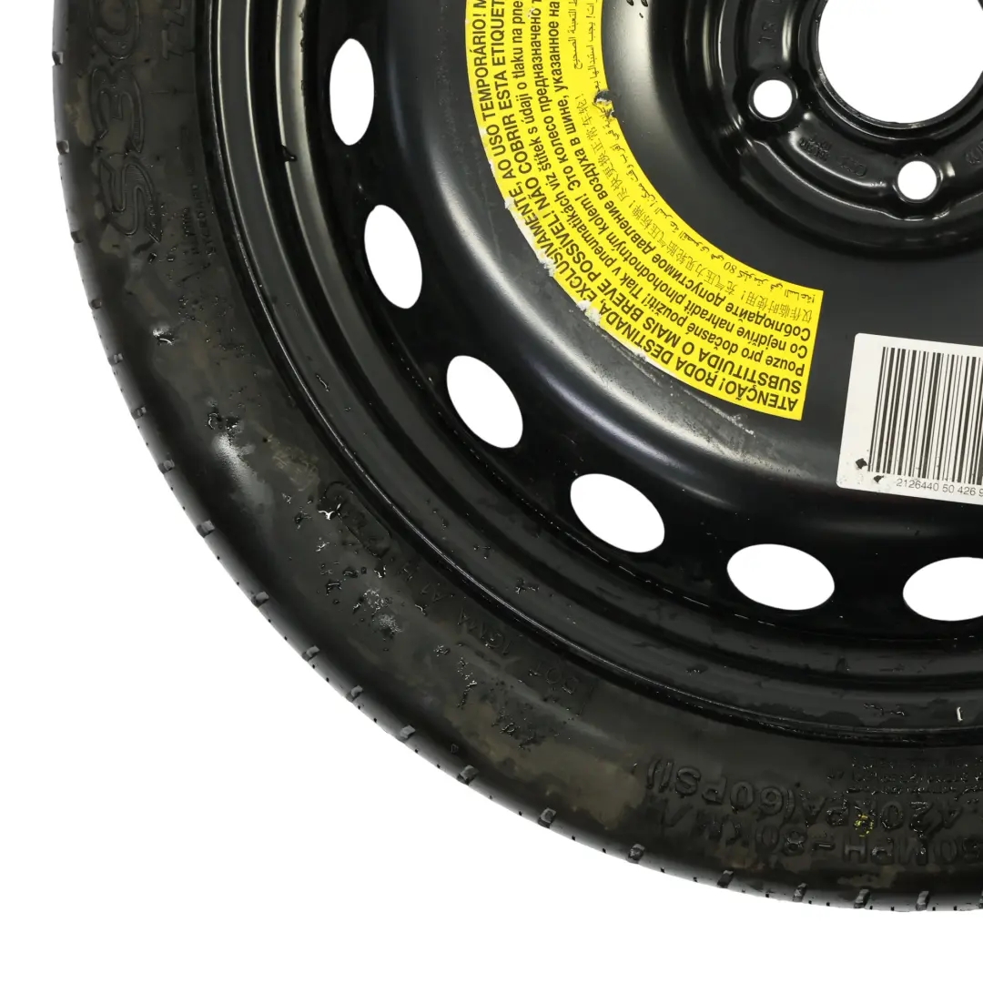  Spare Wheel Audi A7 4G Wheel Steel Tyre 145/60/R20 41/2J ET22 Hankook - SKU 4G0601027E-1 - Part number 4G0601027E