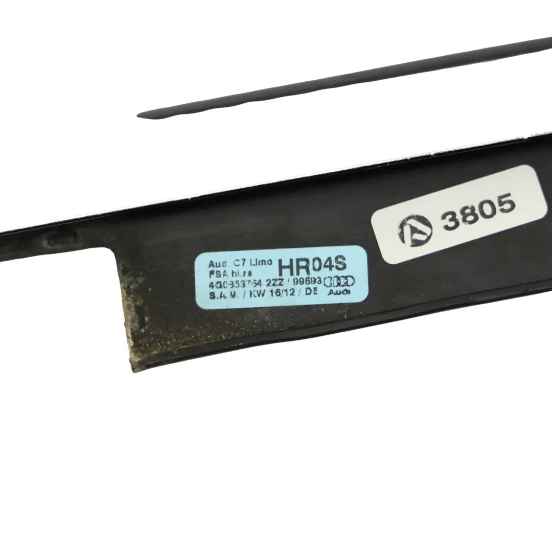 Striscia Rivestimento Finestrino Posteriore Destra Cromo per Audi RS6 C7 con numero di parte 4G0853764 Audi RS6 C7 Striscia Rivestimento Finestrino Posteriore Destra Cromo - SKU 4G0853764-1 - Numero di parte 4G0853764