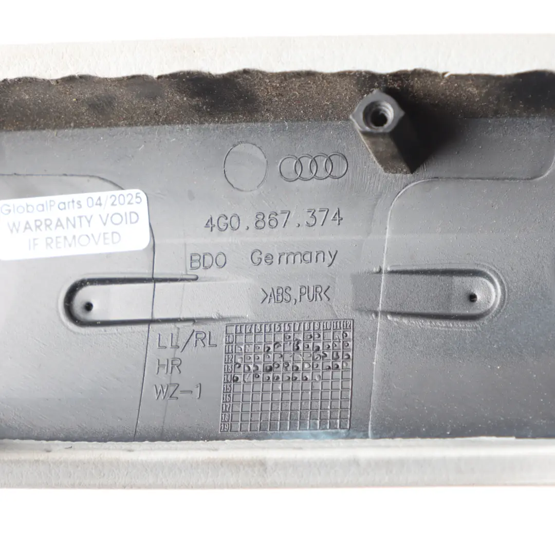 Door Card Interior Handle Trim Arm Rest Right O/S to Audi A6 C7 Rear with Part number 4G0867374 Audi A6 C7 Rear Door Card Interior Handle Trim Arm Rest Right O/S - SKU 4G0867374-1 - Part number 4G0867374