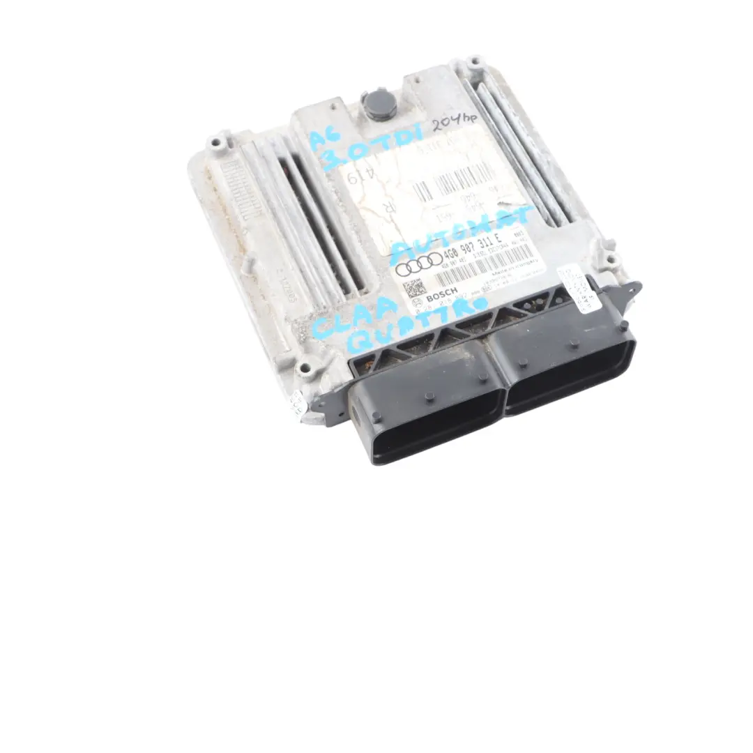 CLAA 204 HP Engine Control ECU Automatic to Audi A6 C7 3.0 TDI Quattro with Part number 4G0907311E Audi A6 C7 3.0 TDI Quattro CLAA 204 HP Engine Control ECU Automatic - SKU 4G0907311E - Part number 4G0907311E