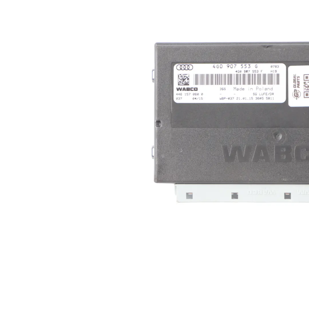 Moduł Sterujący Zawieszeniem ECU WABCO do Audi A8 D4 o numerze 4G0907553G Audi A8 D4 Moduł Sterujący Zawieszeniem ECU WABCO - SKU 4G0907553G - Numer Części 4G0907553G
