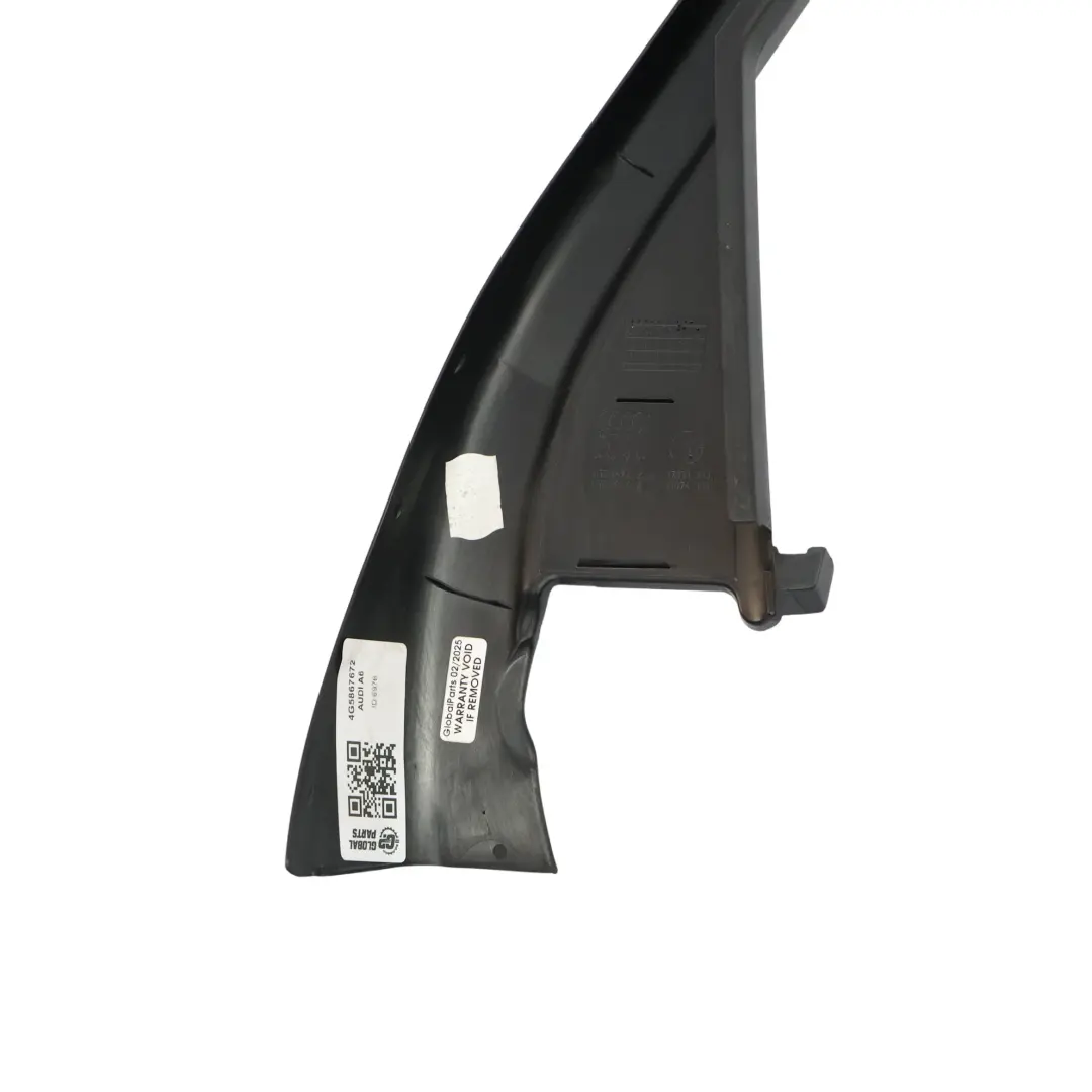 Audi A6 C7 Sedan Door Window Frame Trim Rear Right O/S Black - SKU 4G5867672 - Part number 4G5867672