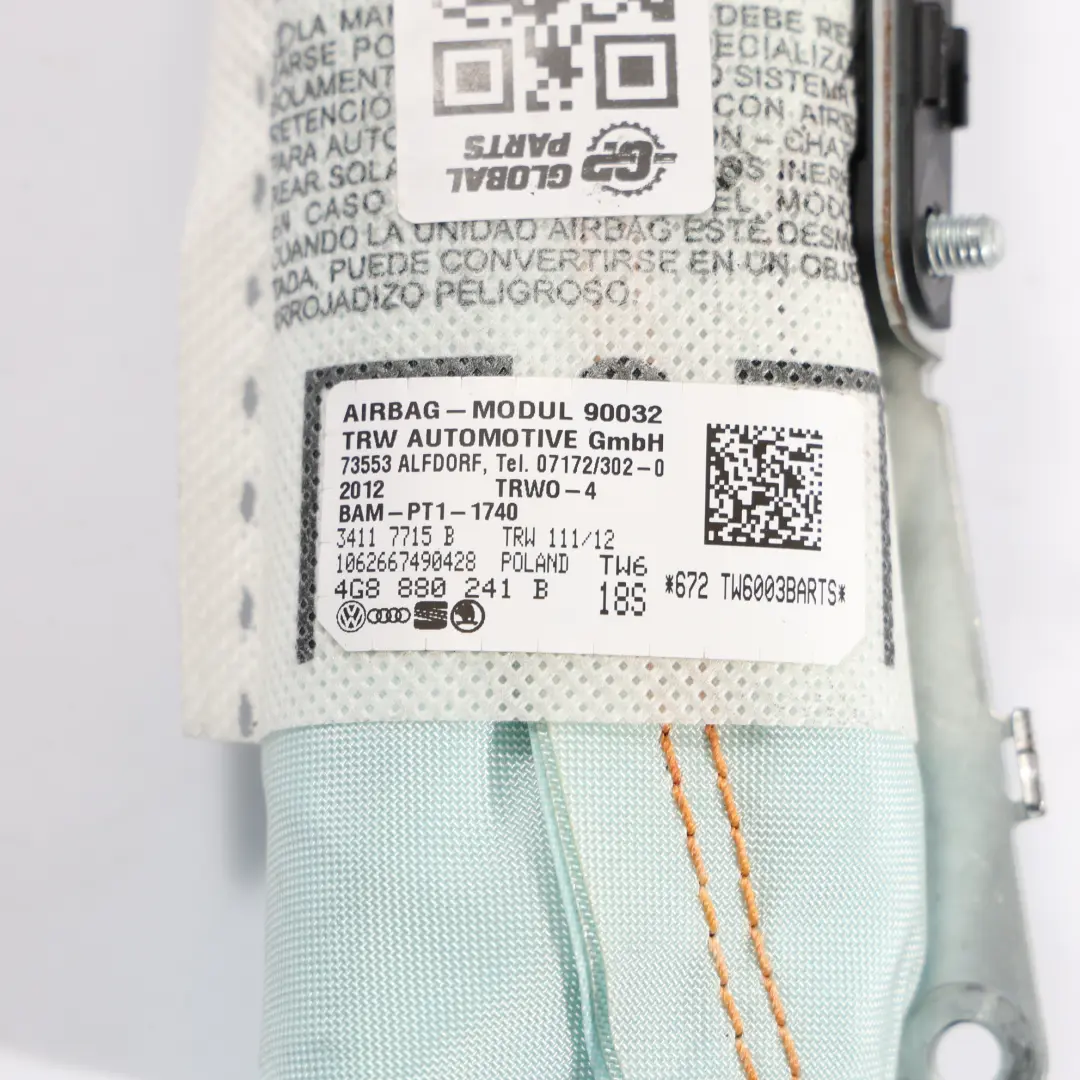 4G8 Asiento Delantero Lateral Módulo De Aire Izquierdo para Audi A7 con número de pieza 4G8880241B Audi A7 4G8 Asiento Delantero Lateral Módulo De Aire Izquierdo - SKU 4G8880241B - Número de pieza 4G8880241B