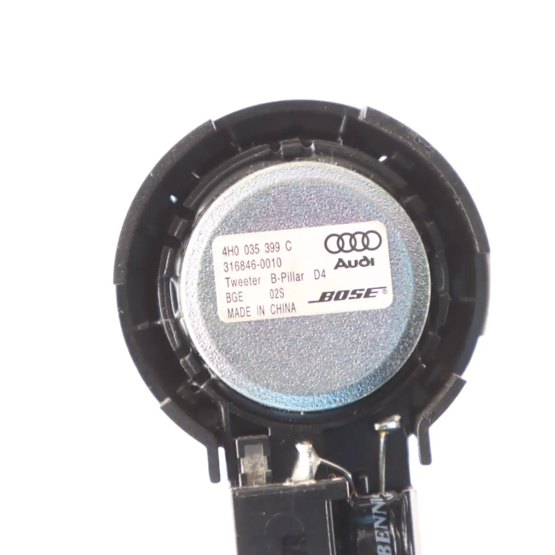 Słupek B Głośnik Wysokotonowy Bose Lewy Prawy do Audi A8 D4 4H o numerze 4H0035399C Audi A8 D4 4H Słupek B Głośnik Wysokotonowy Bose Lewy Prawy - SKU 4H0035399C - Numer Części 4H0035399C