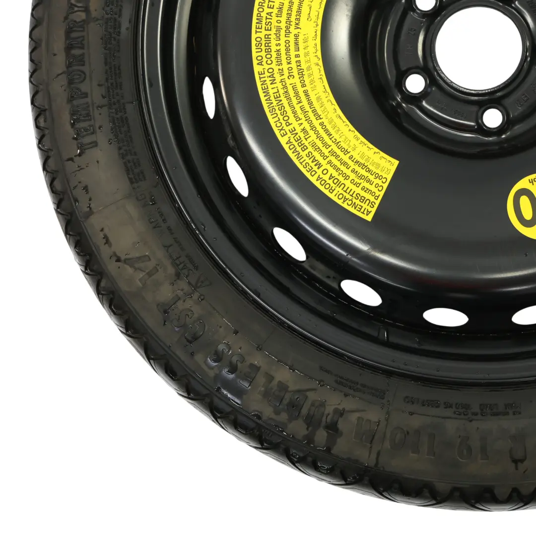  Ruota Di Scorta Audi A8 D4 Scorta 19" 5J ET:22 Continental 145/80 - SKU 4H0601027E - Numero di parte 4H0601027E