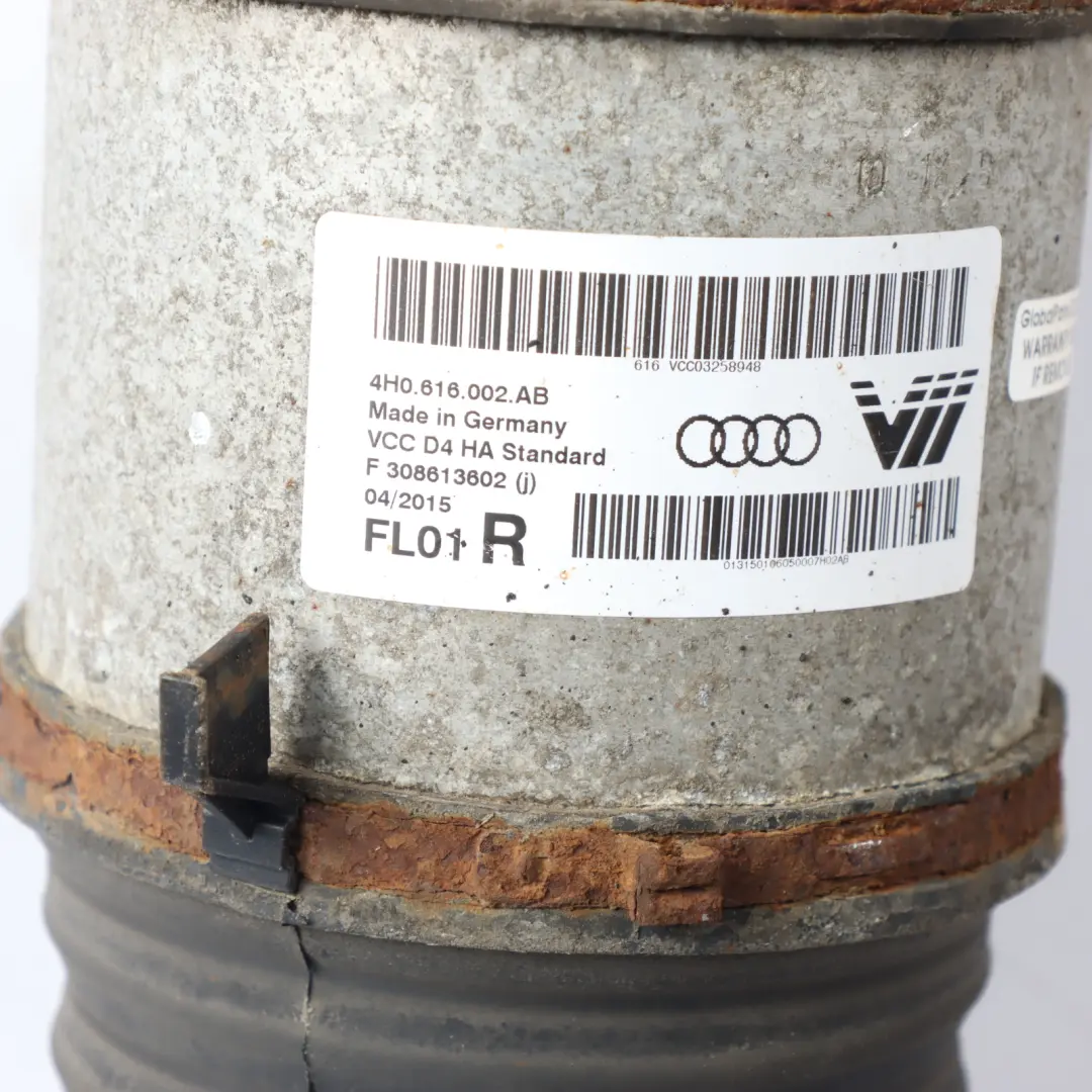  Amortisseur Pneumatique Audi A8 D4 Arrière Droit - SKU 4H0616002AB - Numéro de pièce 4H0616002AB