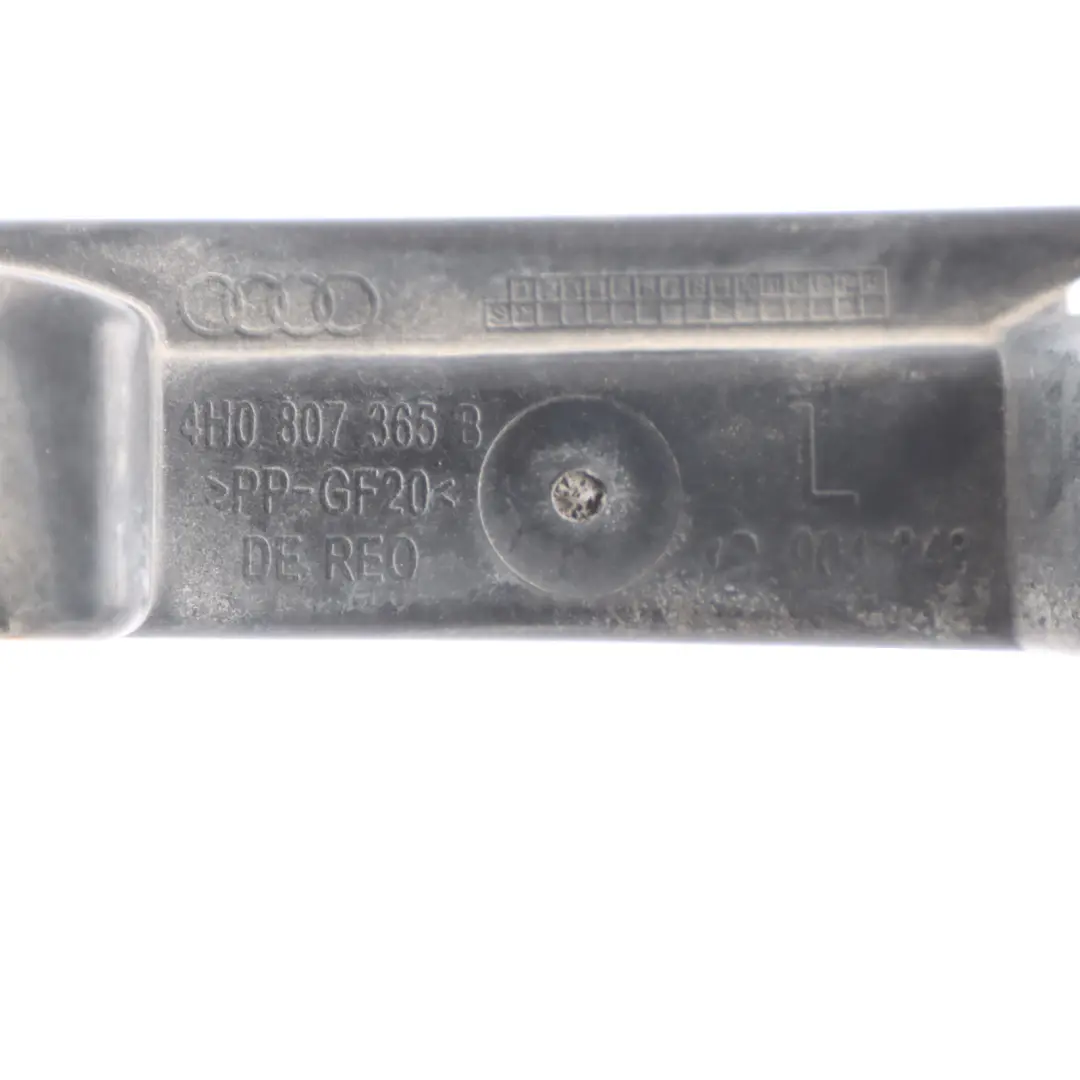 Bumper Bracket Holder Mount Support Guide Left N/S to Audi A8 4H Rear with Part number 4H0807365B Audi A8 4H Rear Bumper Bracket Holder Mount Support Guide Left N/S - SKU 4H0807365B - Part number 4H0807365B