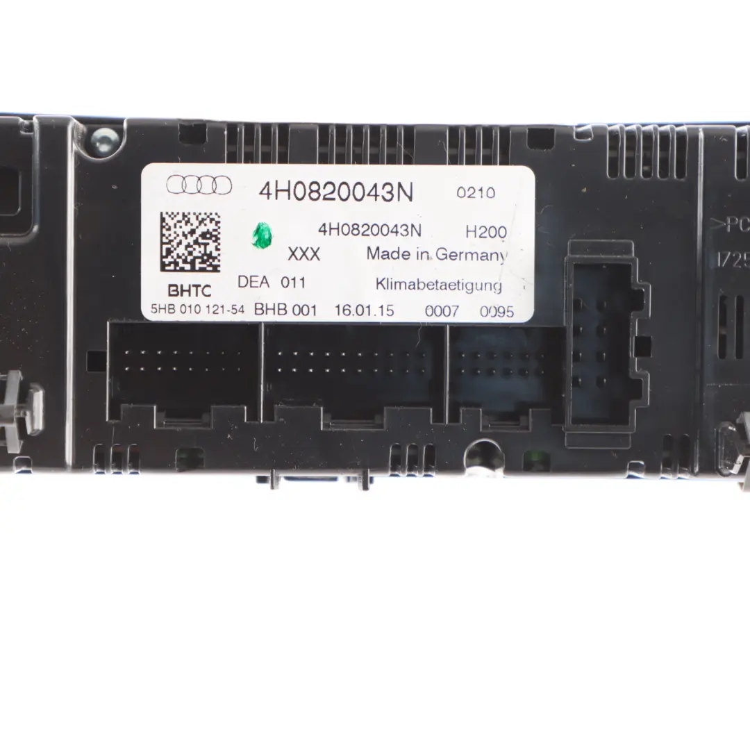 Audi A8L 4H A/C Aire Acondicionado Calentador Panel De Interruptores - SKU 4H0820043N - Número de pieza 4H0820043N