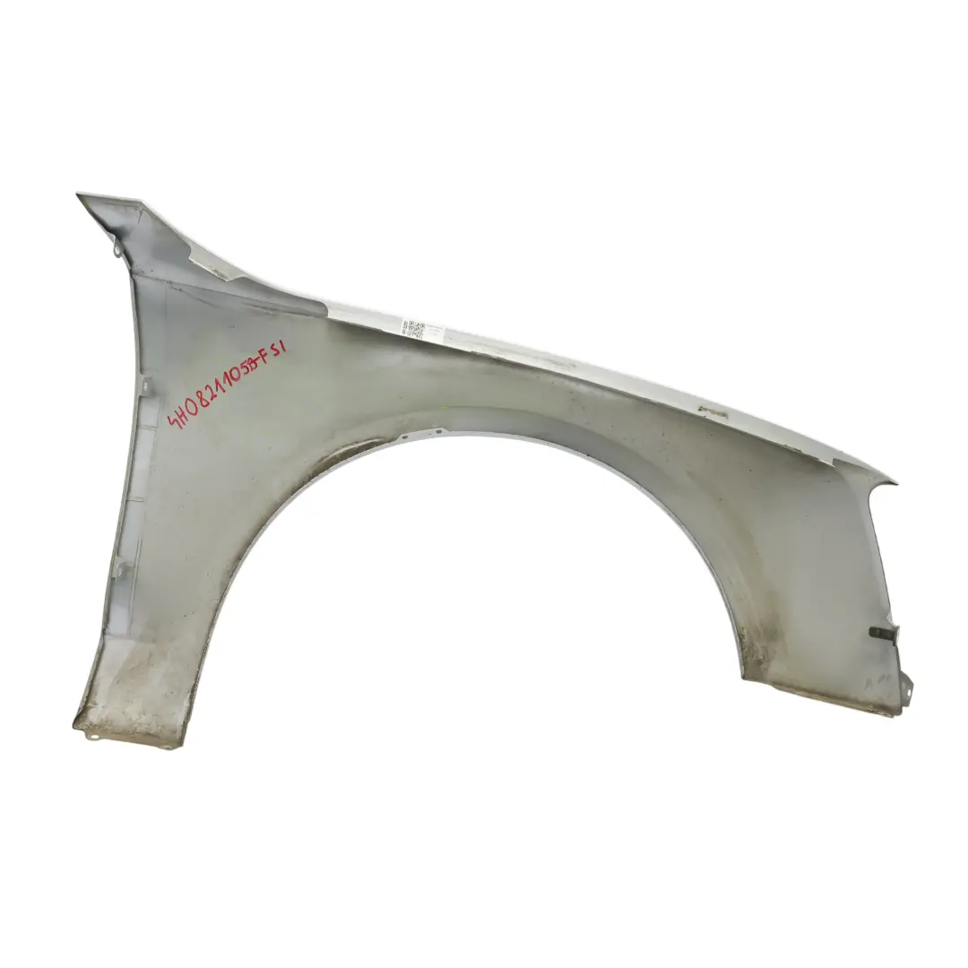 Pannello Anteriore Sinistro Parafango Copertura Foil Silver - Z7G per Audi A8 D4 con numero di parte 4H0821105B Audi A8 D4 Pannello Anteriore Sinistro Parafango Copertura Foil Silver - Z7G - SKU 4H0821105B-FSI - Numero di parte 4H0821105B