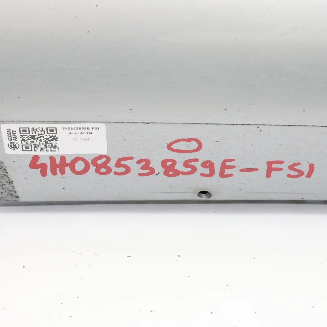  Bande Latérale Audi A8 D4 Gauche Plaque De Seuil Foil Silver Argent - Z7G - SKU 4H0853859E-FSI - Numéro de pièce 4H0853859E