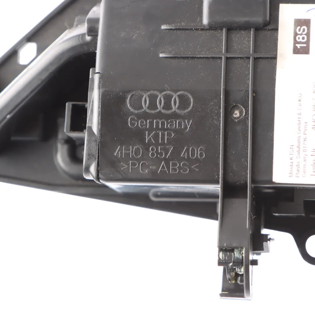 Audi A8 D4 Rear Door Card Ash Tray Panel Right O/S Aluminium Brushed - SKU 4H0857306A - Part number 4H0857306A