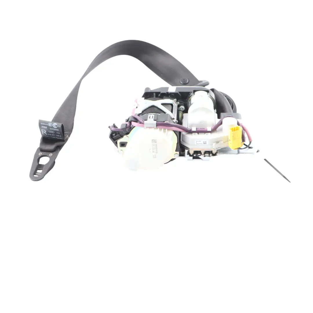 Audi A8 D4 Seat Belt Front Right O/S Upper Seatbelt Black - SKU 4H0857706D - Part number 4H0857706D