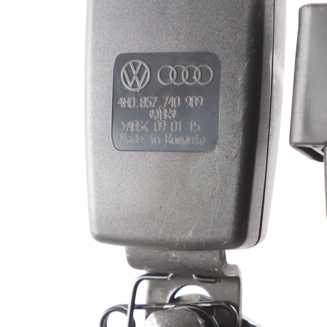 Audi A8L 4H Fibbia Cintura Sicurezza Posteriore Centrale Nera Destra - SKU 4H0857740 - Numero di parte 4H0857740