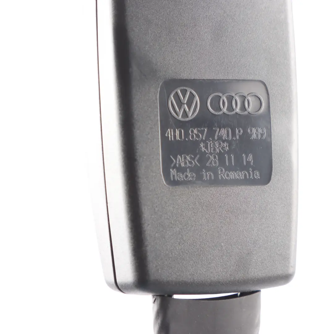 A8L 4H Seatbelt Buckle Black Rear Left Right N/O/S to Audi with Part number 4H0857740P Audi A8L 4H Seatbelt Buckle Black Rear Left Right N/O/S - SKU 4H0857740P - Part number 4H0857740P