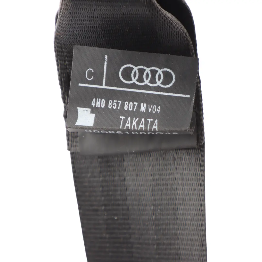 Cinturón De Seguridad Central Trasero Negro para Audi A8 4H con número de pieza 4H0857807M Audi A8 4H Cinturón De Seguridad Central Trasero Negro - SKU 4H0857807M - Número de pieza 4H0857807M