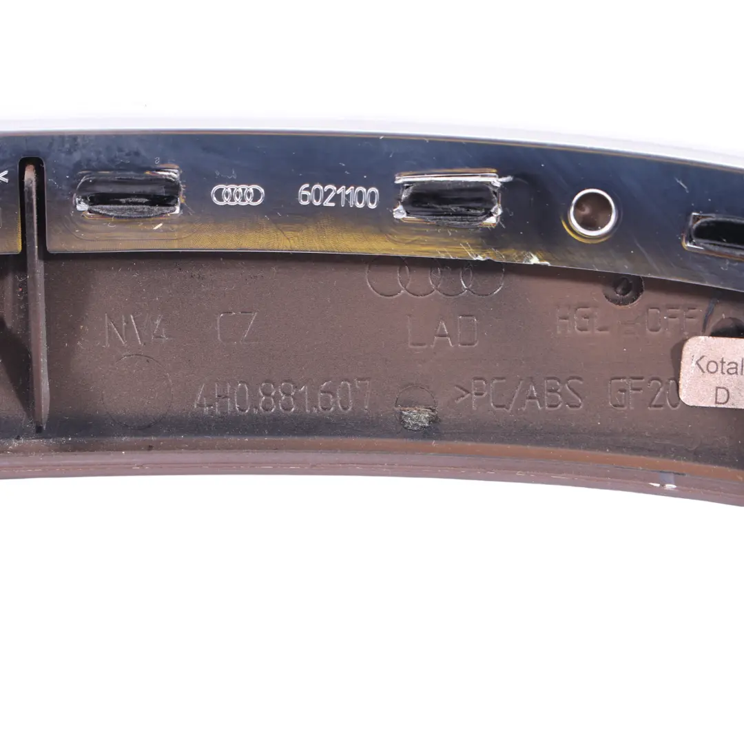 Audi A8 4H Front Upper Seat Back Trim Cover Panel Left Right N/O/S - SKU 4H0881607A - Part number 4H0881607A