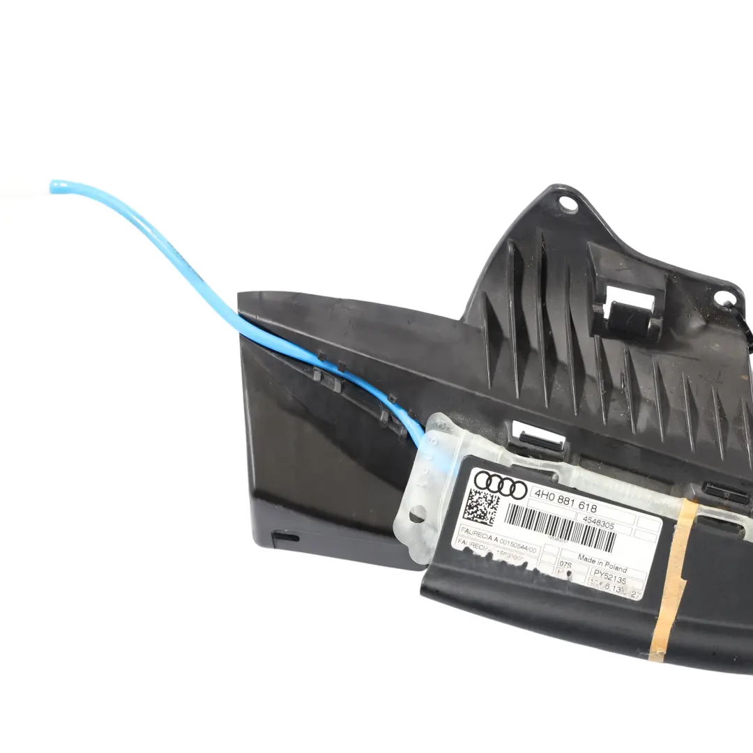 Audi A8L 4H Support Lombaire Latéral Droit Siège Avant - SKU 4H0881618 - Numéro de pièce 4H0881618