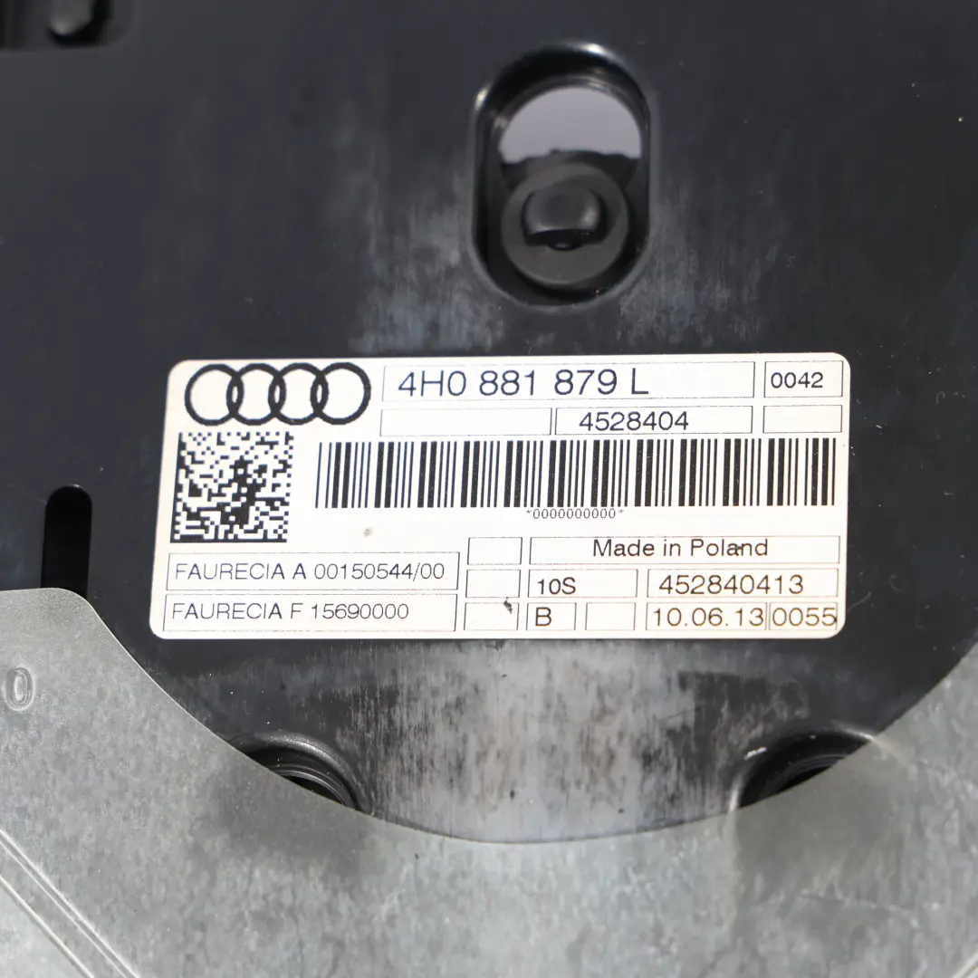 Support Lombaire Pour Siège Avant Gauche Droite pour Audi A8 4H à propos du numéro de pièce 4H0881879L Audi A8 4H Support Lombaire Pour Siège Avant Gauche Droite - SKU 4H0881879L - Numéro de pièce 4H0881879L