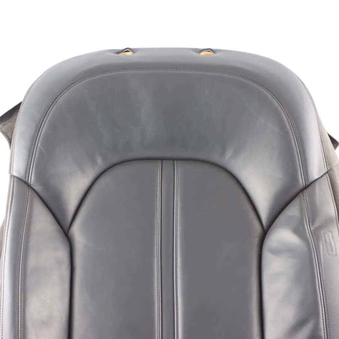 Audi A8 D4 Rear Seat Backrest Left N/S Seat Back Cover Black Leather - SKU 4H0885805AB - Part number 4H0885805AB