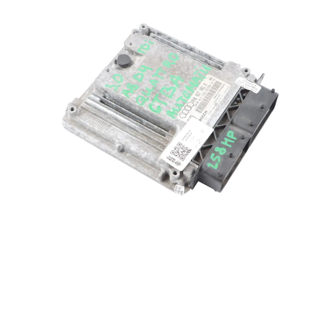 CTBA Quattro 258HP Controllo Motore ECU Automatico per Audi A8 4H 3.0 TDI con numero di parte 4H0907401M Audi A8 4H 3.0 TDI CTBA Quattro 258HP Controllo Motore ECU Automatico - SKU 4H0907401M - Numero di parte 4H0907401M