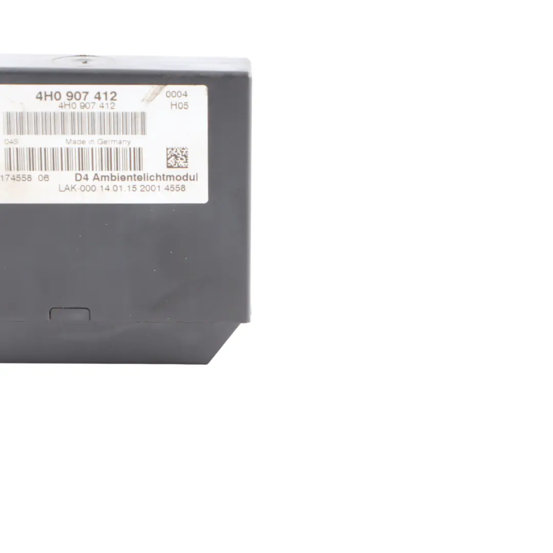 Audi A8 D4 Module De Contrôle De L'Éclairage Ambiant ECU - SKU 4H0907412 - Numéro de pièce 4H0907412
