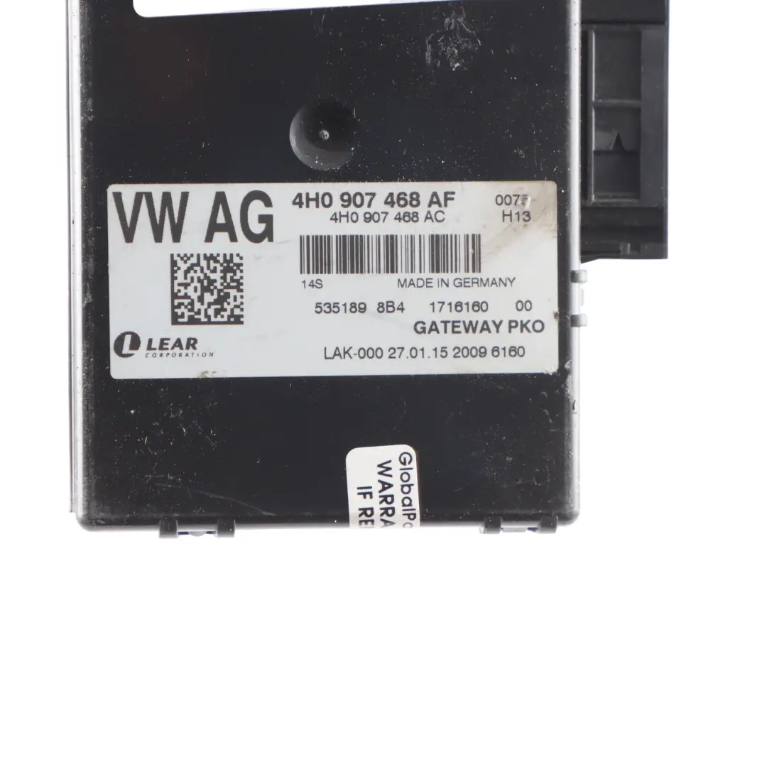 Centrale Diagnostica Getaway PKO Modulo Controllo ECU per Audi A8 D4 con numero di parte 4H0907468AF Audi A8 D4 Centrale Diagnostica Getaway PKO Modulo Controllo ECU - SKU 4H0907468AF - Numero di parte 4H0907468AF