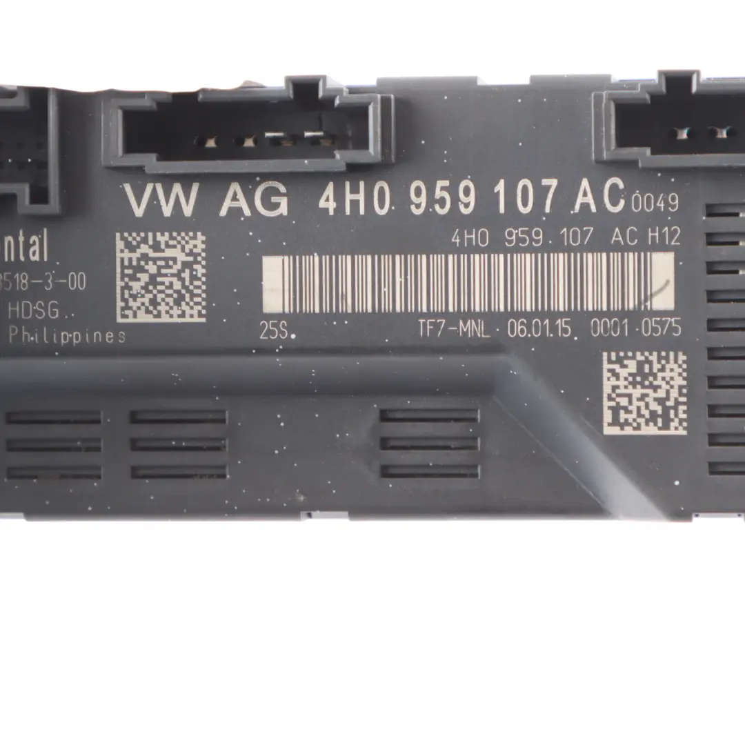 Audi A8 4D Moduł Sterujący Podnośnikiem Klapy Bagażnika - SKU 4H0959107AC - Numer Części 4H0959107AC