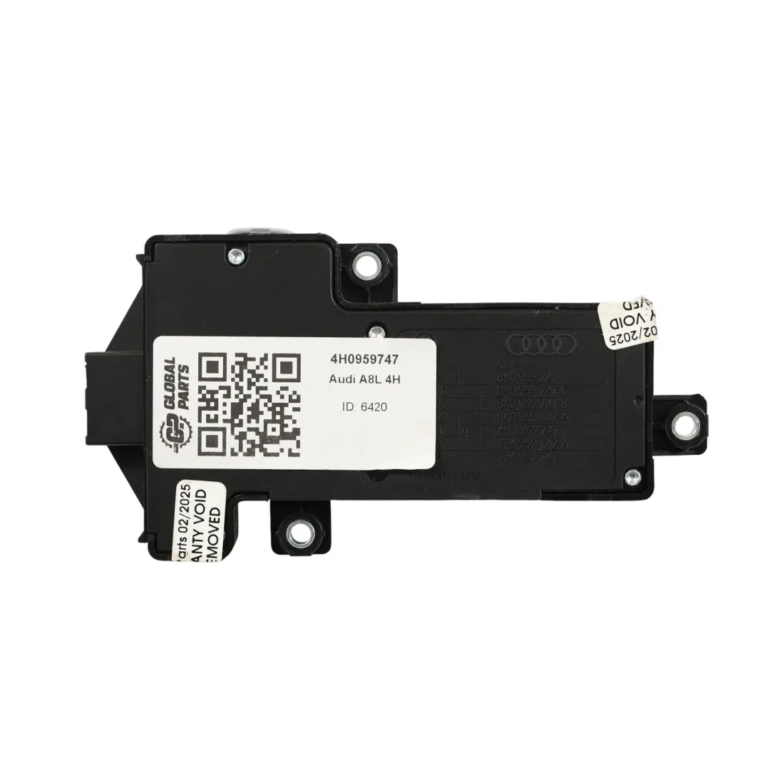 Panneau De Commande De Réglage Du Siège Avant Gauche pour Audi A8 4H à propos du numéro de pièce 4H0959747 Audi A8 4H Panneau De Commande De Réglage Du Siège Avant Gauche - SKU 4H0959747 - Numéro de pièce 4H0959747