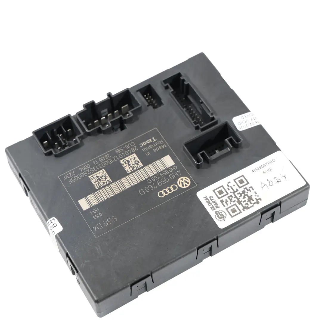 Módulo De Ajuste De Memoria Del Asiento Delantero Derecho para Audi A8 4D con número de pieza 4H0959760D Audi A8 4D Módulo De Ajuste De Memoria Del Asiento Delantero Derecho - SKU 4H0959760D - Número de pieza 4H0959760D