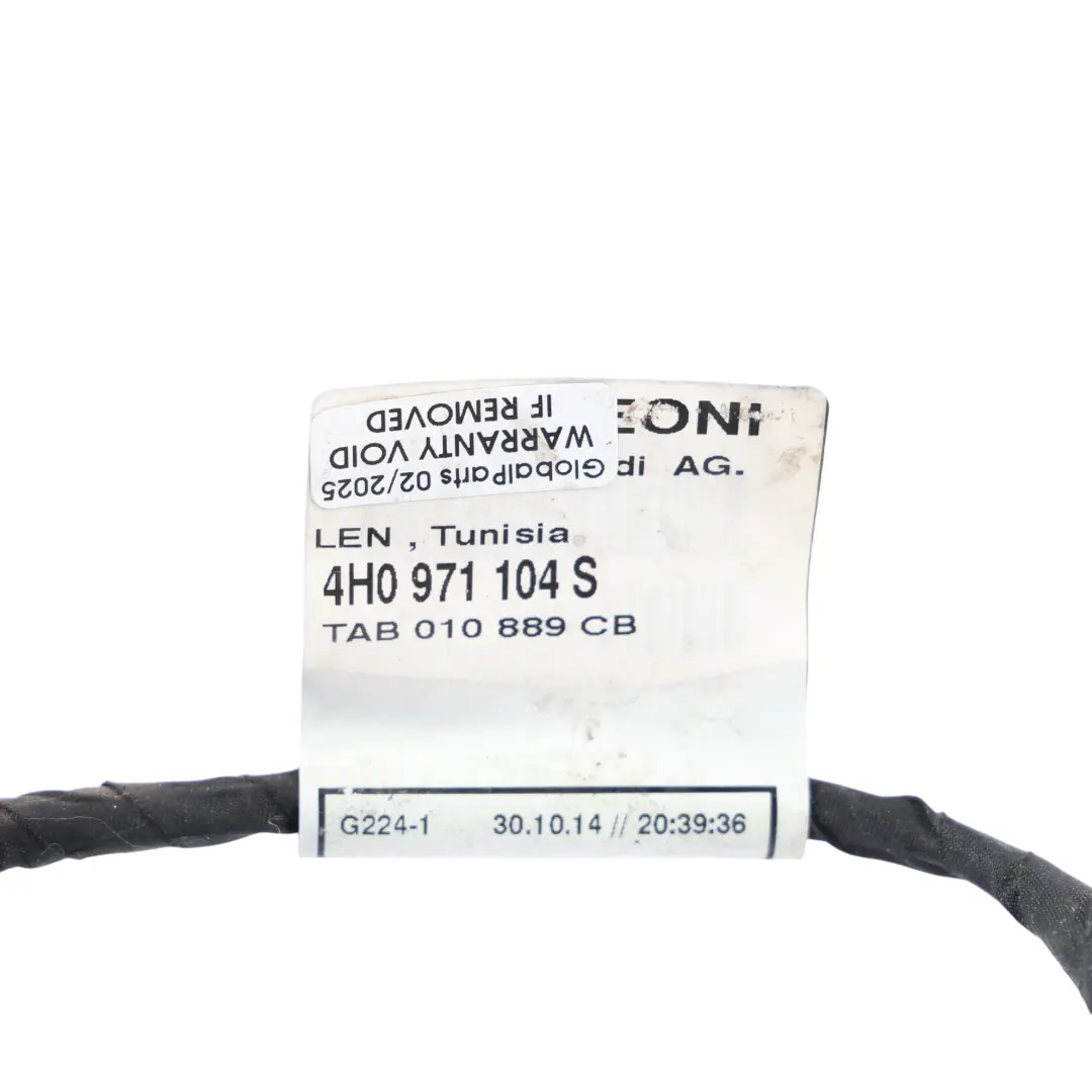 Audi A8 D4 Parachoques Trasero PDC Sensor Aparcamiento Cableado Cable - SKU 4H0971104S - Número de pieza 4H0971104S