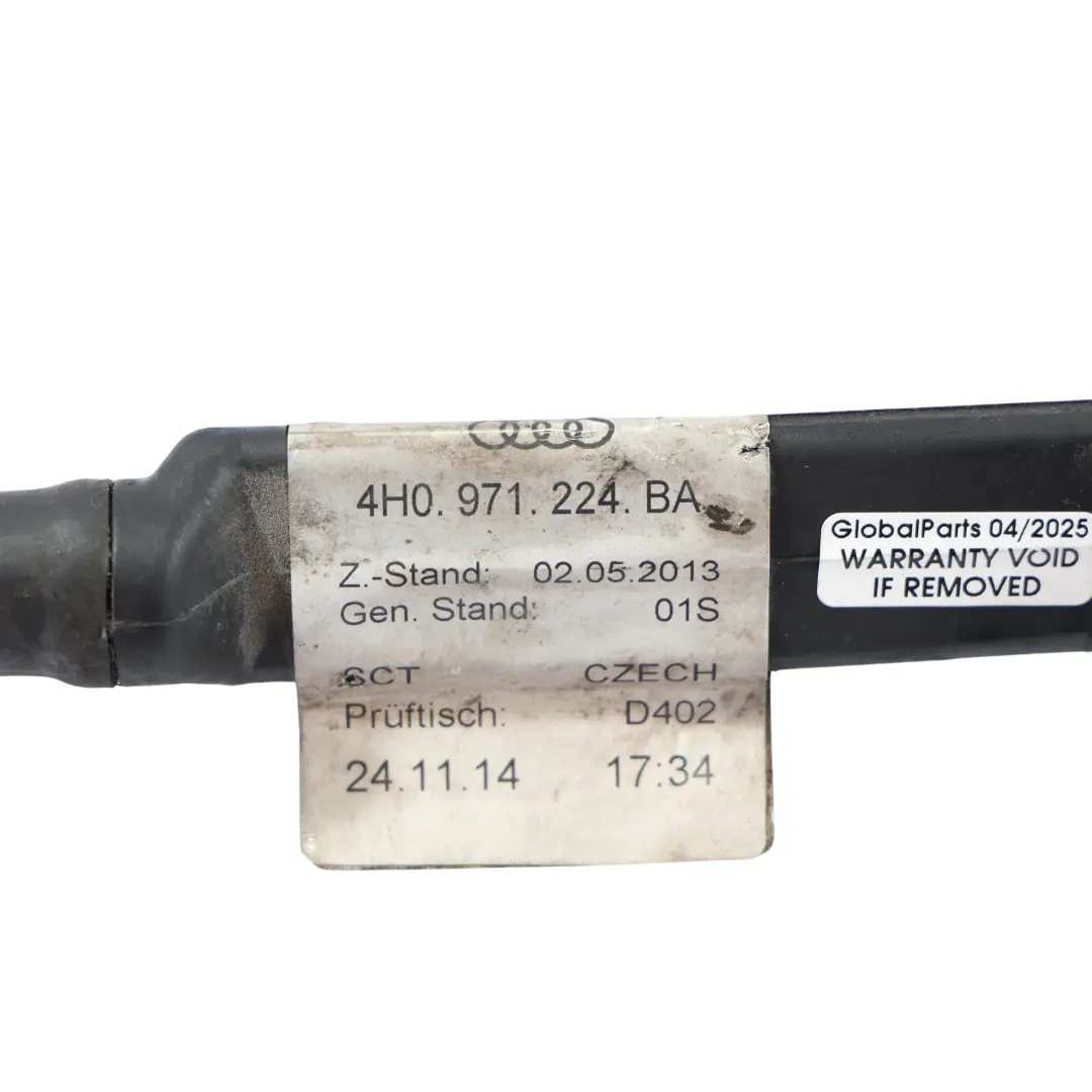 Audi A8 D4 Battery Starter Alternator Harness Wiring Cable - SKU 4H0971224 - Part number 4H0971224