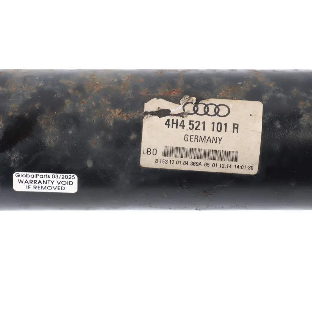 Propshaft Audi A8 D4 3.0 TDI 4.0 TFSI Quattro Drive Shaft Automatic to with Part number 4H4521101R Propshaft Audi A8 D4 3.0 TDI 4.0 TFSI Quattro Drive Shaft Automatic - SKU 4H4521101R - Part number 4H4521101R
