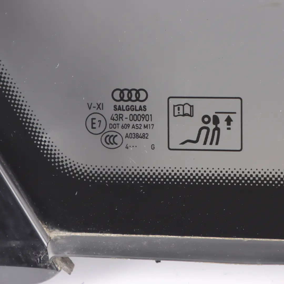 Audi A8 D4 Rear Window Triangle Glass Left N/S Glass Fixed Tinted AS2 - SKU 4H4845299P - Part number 4H4845299P