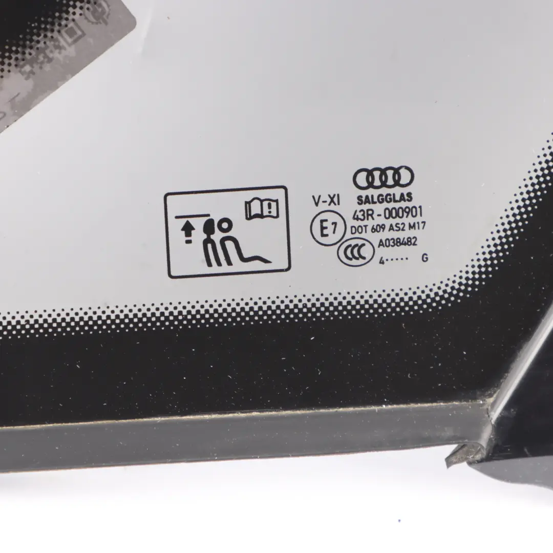 Window Triangle Glass Right O/S Glass Fixed AS2 to Audi A8 D4 Rear with Part number 4H4845300P Audi A8 D4 Rear Window Triangle Glass Right O/S Glass Fixed AS2 - SKU 4H4845300P - Part number 4H4845300P