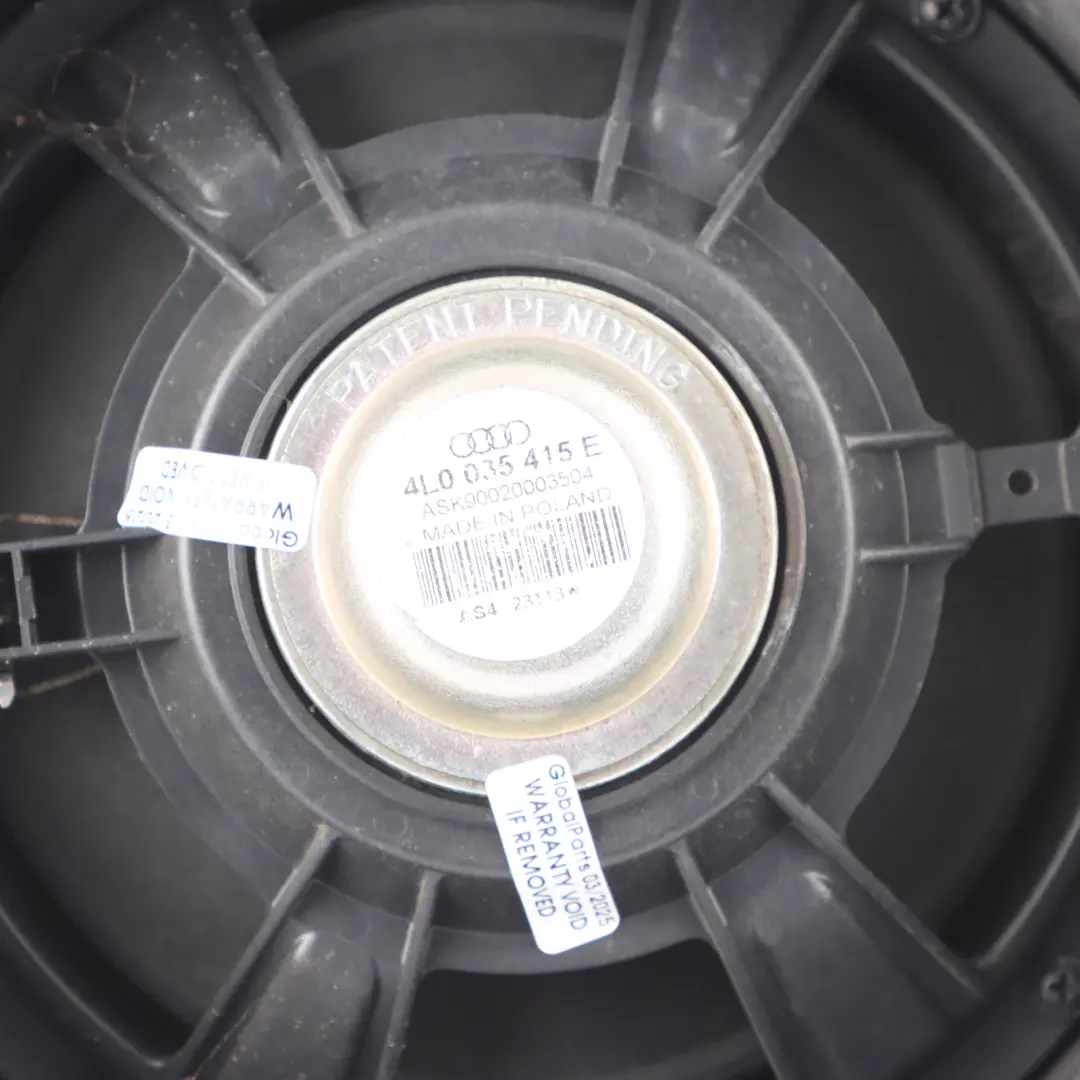 Türlautsprecher Lautsprecher Vorne Links Rechts für Audi Q7 4L mit Teilenummer 4L0035415E Audi Q7 4L Türlautsprecher Lautsprecher Vorne Links Rechts - SKU 4L0035415E - Teilenummer 4L0035415E