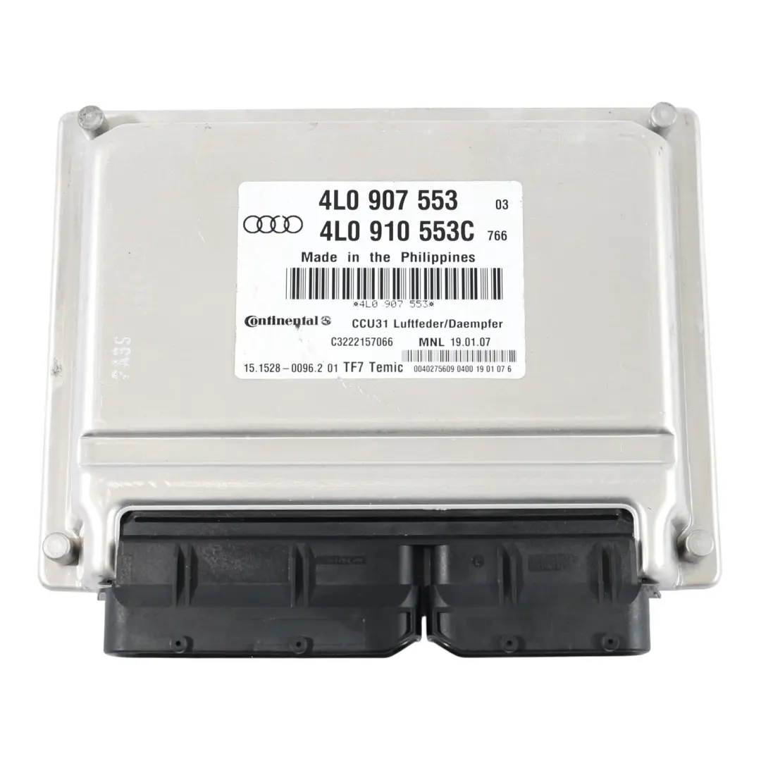Modulo Regolazione Sospensioni Pneumatiche Unità Controllo per Audi Q7 4L con numero di parte 4L0907553 Audi Q7 4L Modulo Regolazione Sospensioni Pneumatiche Unità Controllo - SKU 4L0907553 - Numero di parte 4L0907553