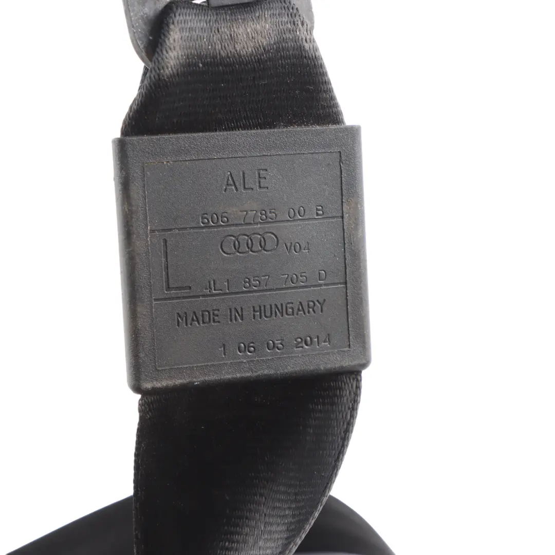 Buckle Seat Belt Latch Front Left N/S Black to Audi Q7 4L Seat with Part number 4L1857705D Audi Q7 4L Seat Buckle Seat Belt Latch Front Left N/S Black - SKU 4L1857705D - Part number 4L1857705D