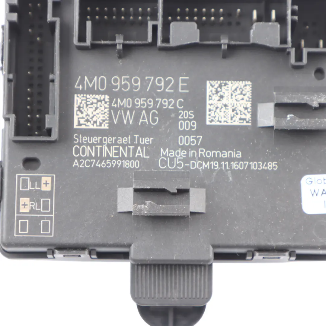  Inny A5 F5 Módulo Control Puerta ECU Delantero Pasajero - SKU 4M0959792E - Número de pieza 4M0959792E