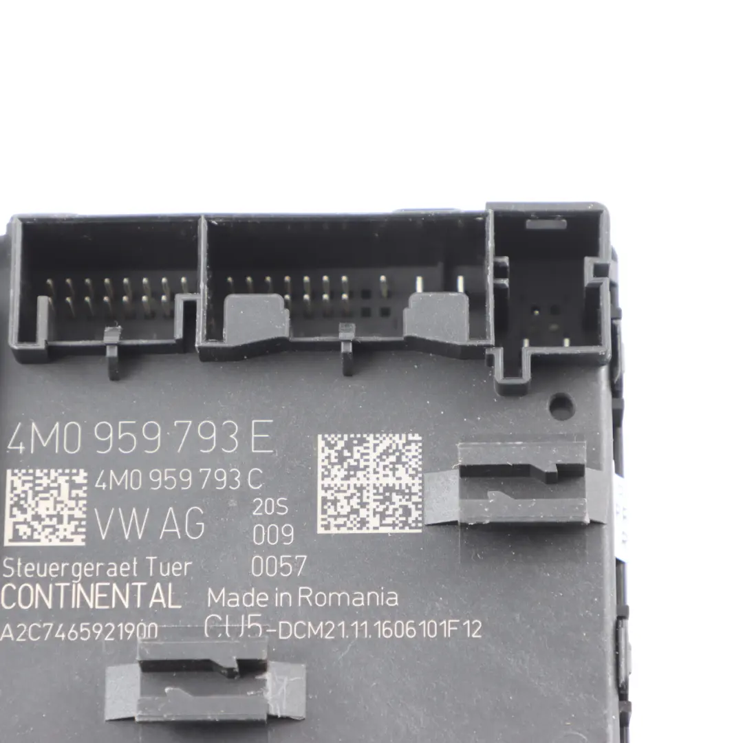 Audi A4 B9 A5 F5 Front Door Control Unit Module ECU Left N/S - SKU 4M0959793E - Part number 4M0959793E