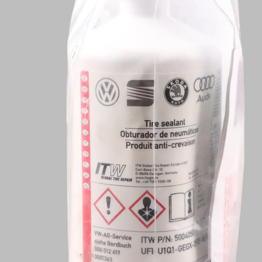 Botella De Sellador De Neumáticos Repuesto para Volkswagen Audi Seat Skoda con número de pieza 5G0012619 Volkswagen Audi Seat Skoda Botella De Sellador De Neumáticos Repuesto - SKU 5G0012619 - Número de pieza 5G0012619